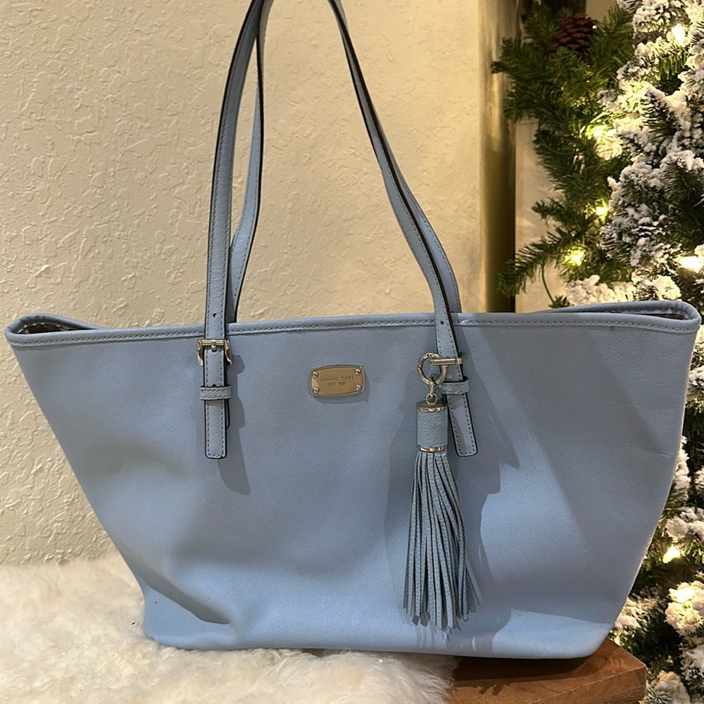Michael Kors bag blue with tassel